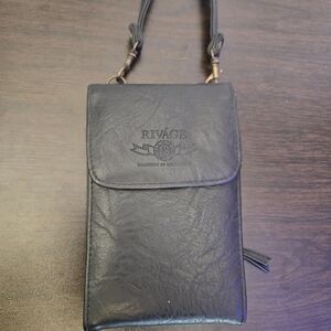 Vintage Black Ruvage Tradition Of Excellence Crossbody Wallet for Men Or Women